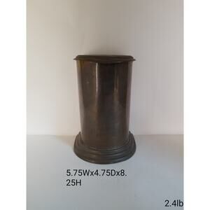 Vintage Brass Hinged Lid with Hidden Storage Bookend